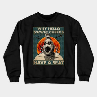 Hello Sweet Funny Men Checks Have A Seat Crewneck Sweatshirt